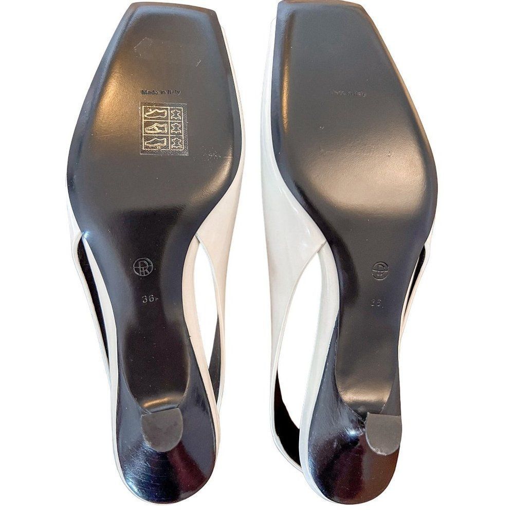 NEW The Row Sharp Slingback Heels in Milk White Kitten Heel EU Size 36 US Size 6 - Picture 12 of 14